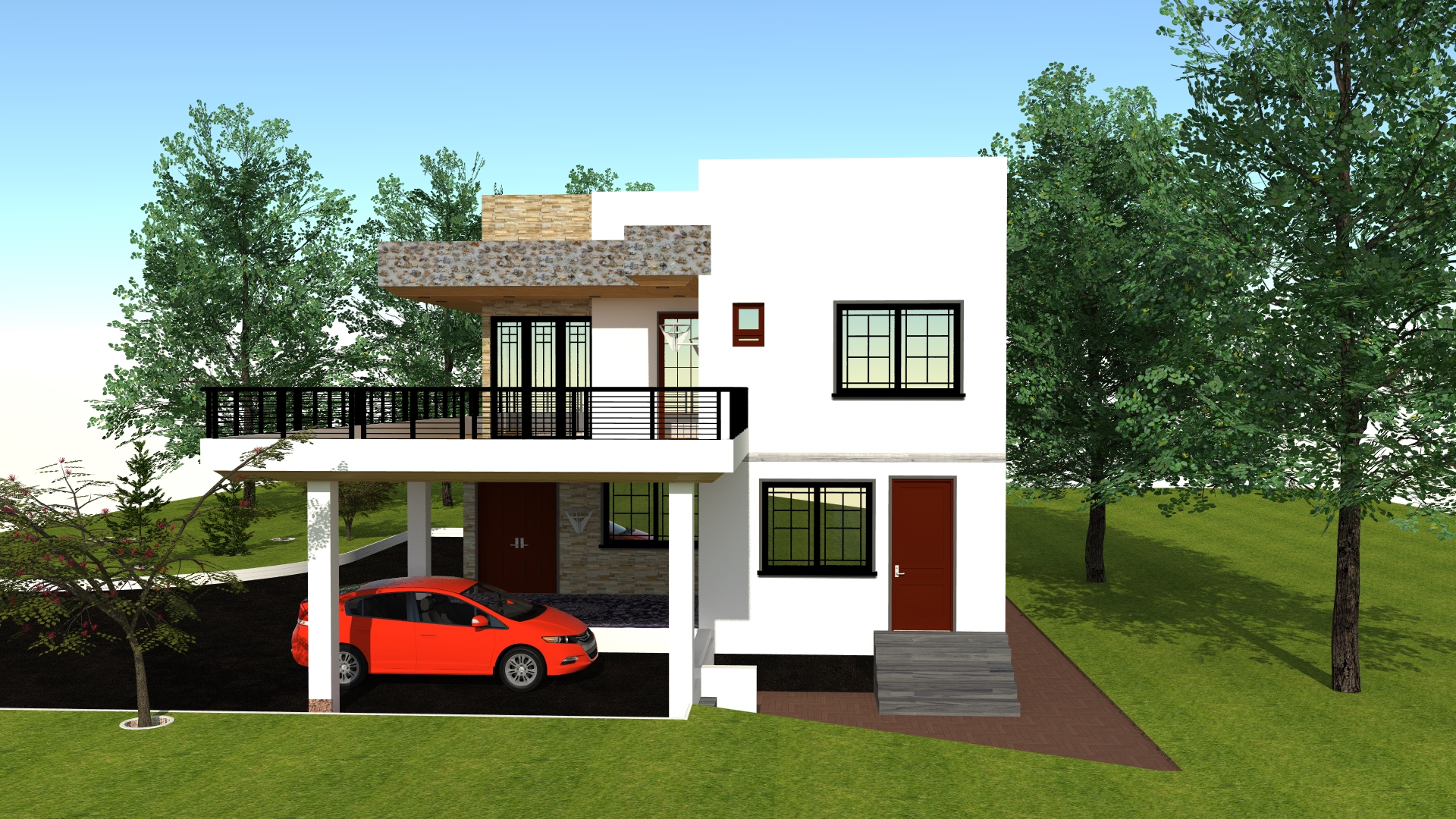 3-bedroom maisonette house designs in Kenya
