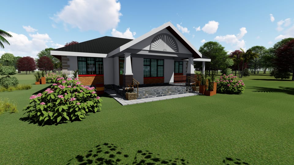 Awesome two bedroom house roofing designs in Kenya