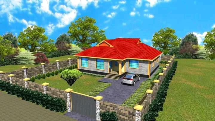 2-Bedroom Semi-Permanent House Layout in Kenya